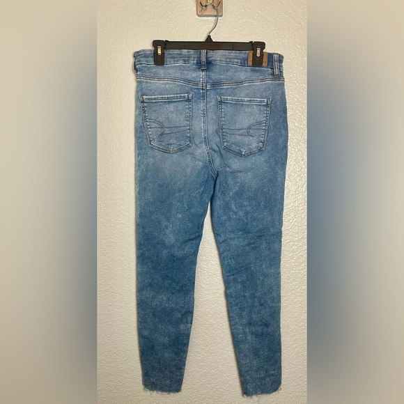 American Eagle Outfitters Blue Skinny Jeans with Distressed Details - Picture 5 of 5